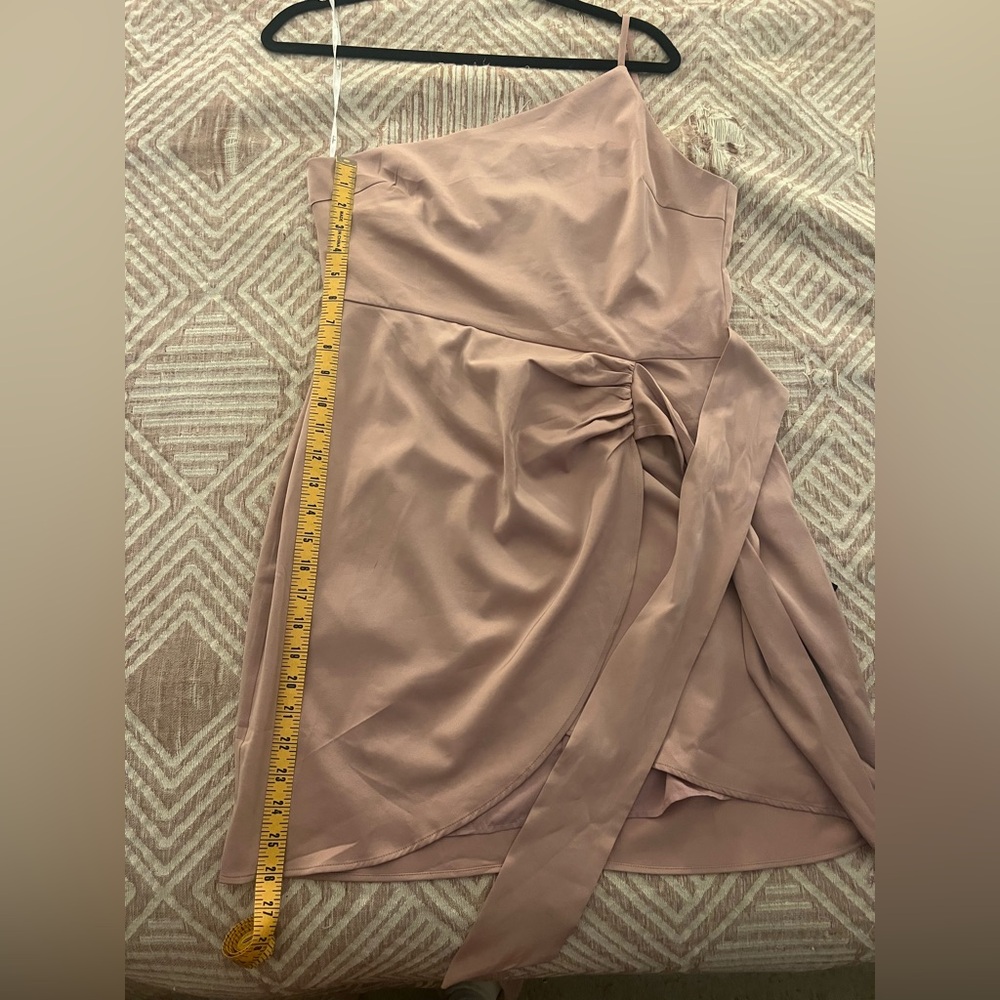 Lulu's Light Pink One-Shoulder Dress - Picture 6 of 6